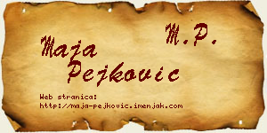 Maja Pejković vizit kartica